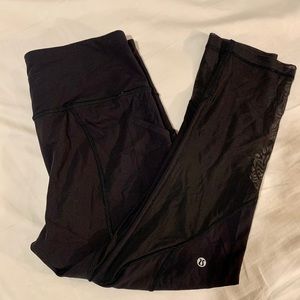 Lululemon High Rise 7/8 Leggings with Mesh